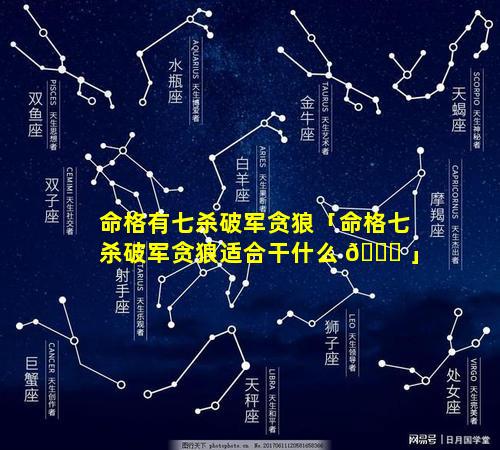 命格有七杀破军贪狼「命格七杀破军贪狼适合干什么 🕊 」